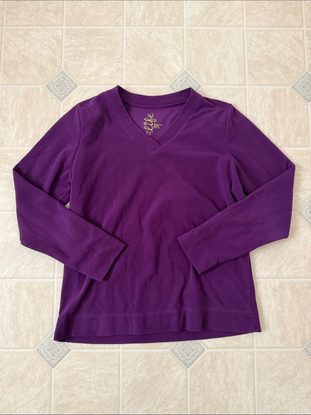 Made For Life Purple Fleece Top